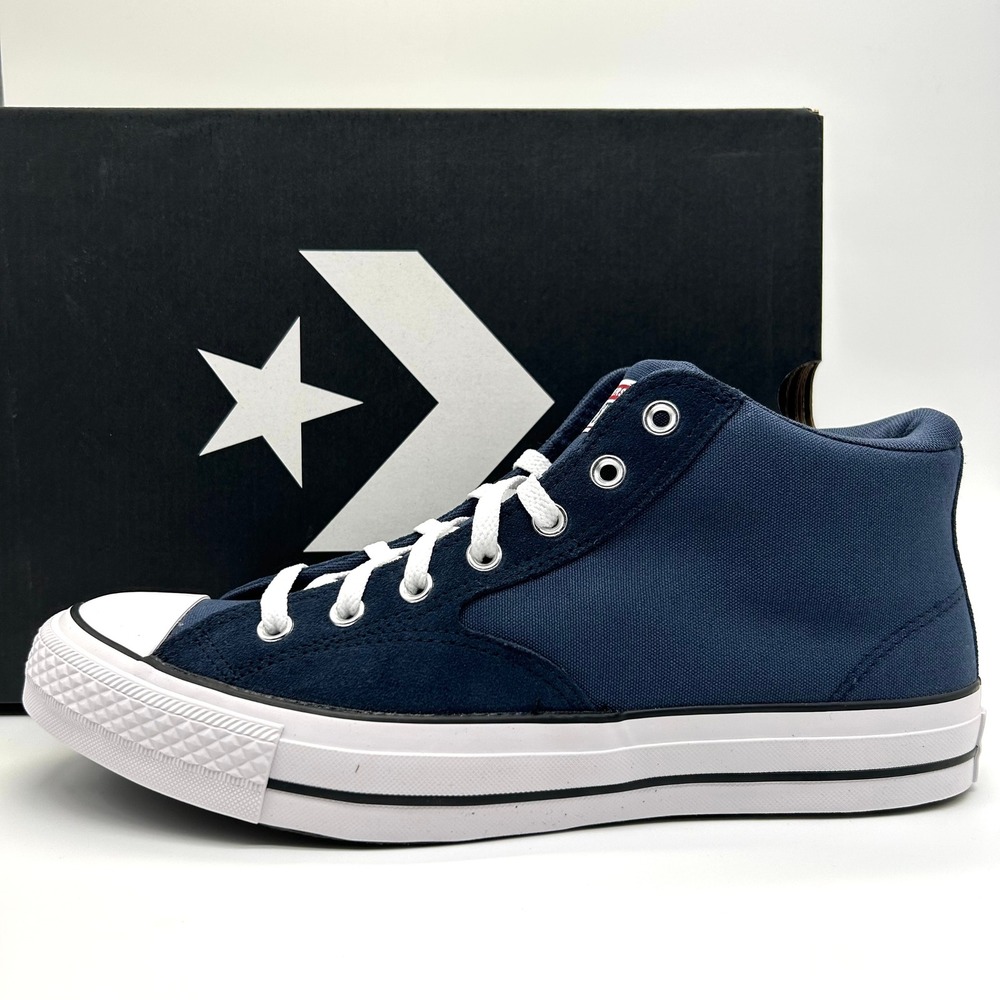 Converse CTAS Malden Street Mid Shoes Mens 11.5 Navy Blue Sneakers Canvas Skater